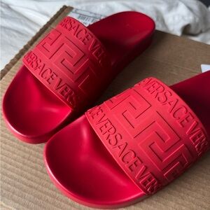men’s Versace slides -worn twice